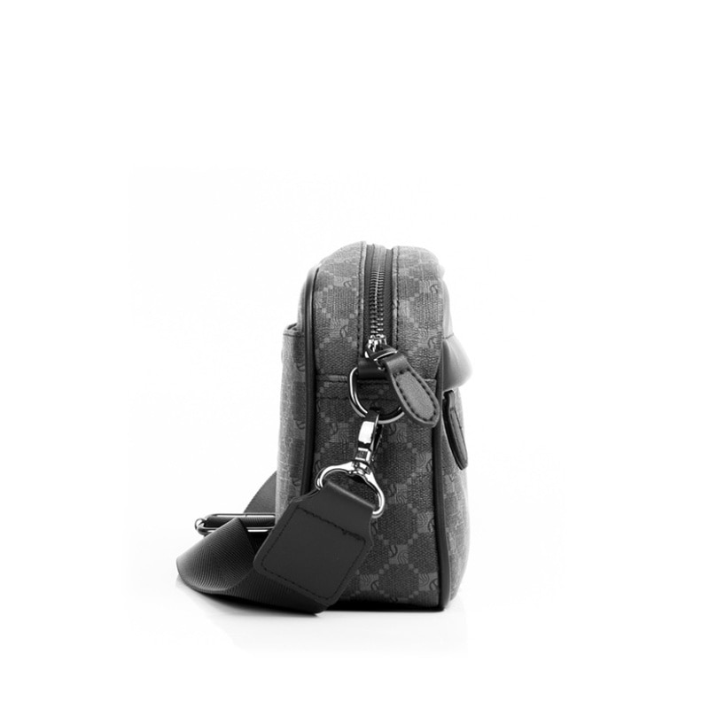 Sac-bandouli-re-en-cuir-noir-pour-hommes-sacoche-carreaux-polyvalente-classique-la-mode