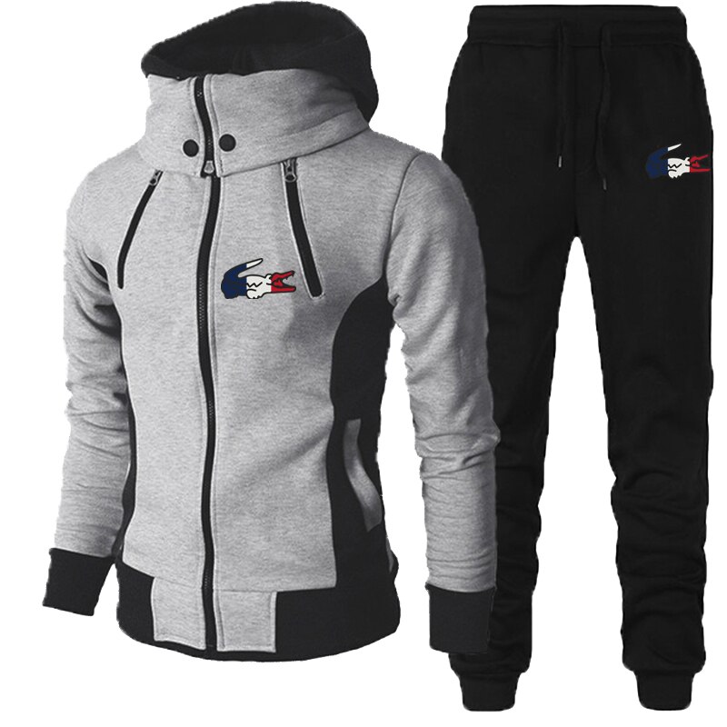 Veste-et-pantalon-de-jogging-Double-fermeture-clair-pour-homme-tenue-chaude-manches-longues-de-haute