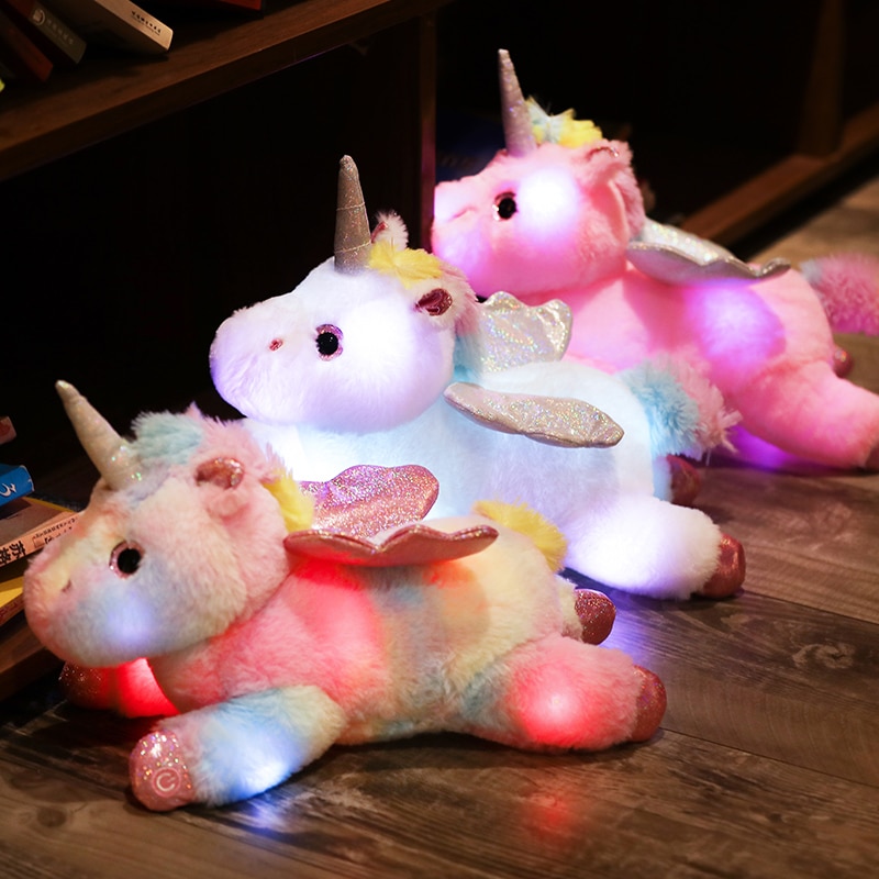 Peluche-licorne-LED-color-e-de-38cm-animaux-en-peluche-lumineux-rose-licorne-cheval-jouet-mignon