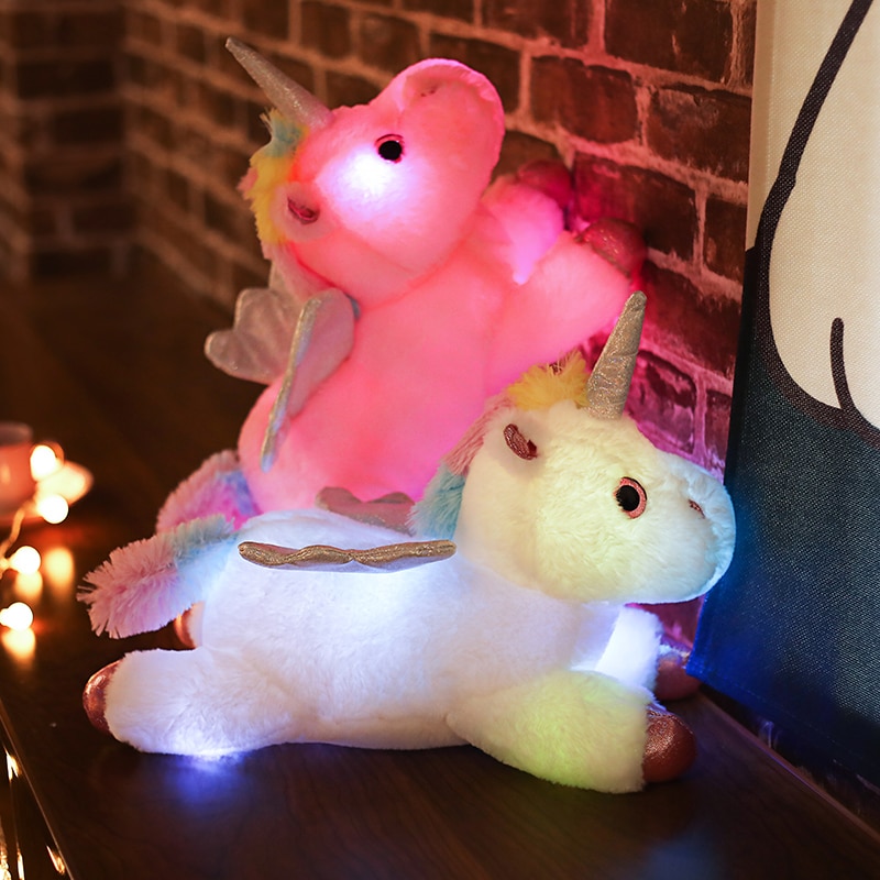 Peluche-licorne-LED-color-e-de-38cm-animaux-en-peluche-lumineux-rose-licorne-cheval-jouet-mignon