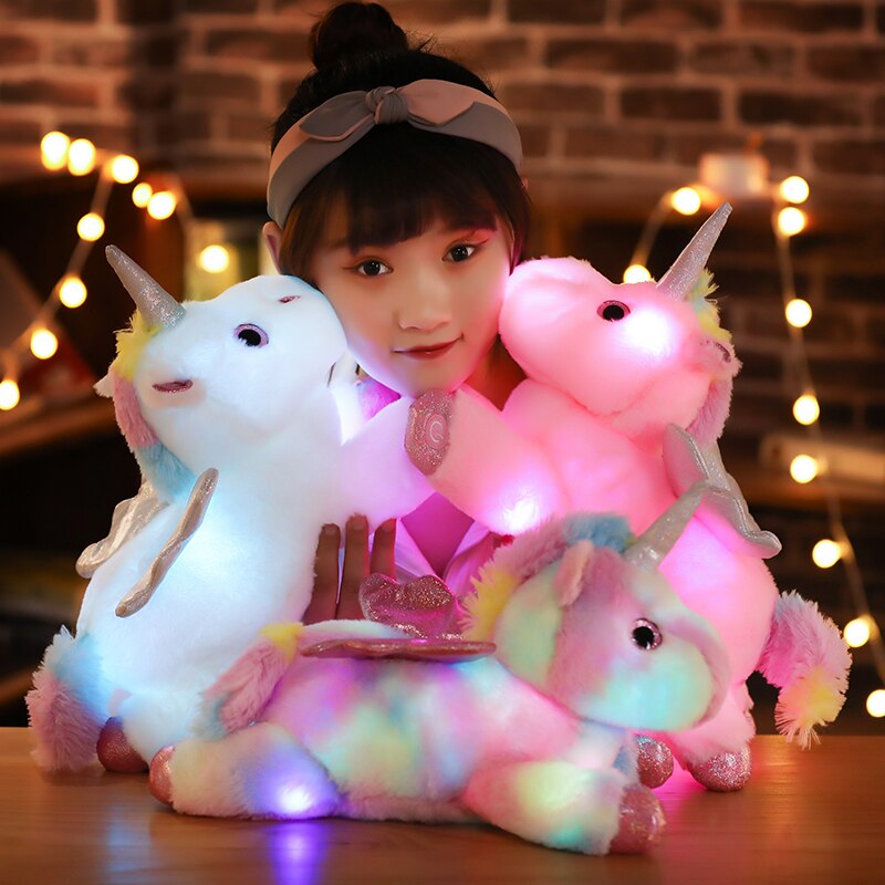 Peluche-licorne-LED-color-e-de-38cm-animaux-en-peluche-lumineux-rose-licorne-cheval-jouet-mignon