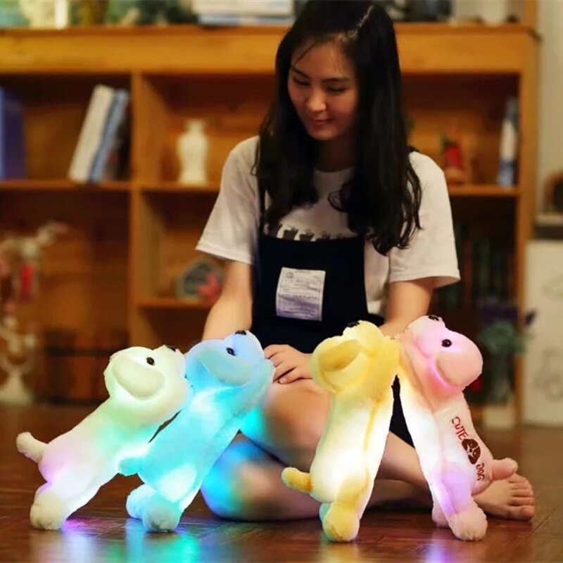 Chien-en-peluche-lumineux-Kawaii-35cm-jouets-lumineux-lumi-re-LED-animaux-mignons-jolis-oreillers-color