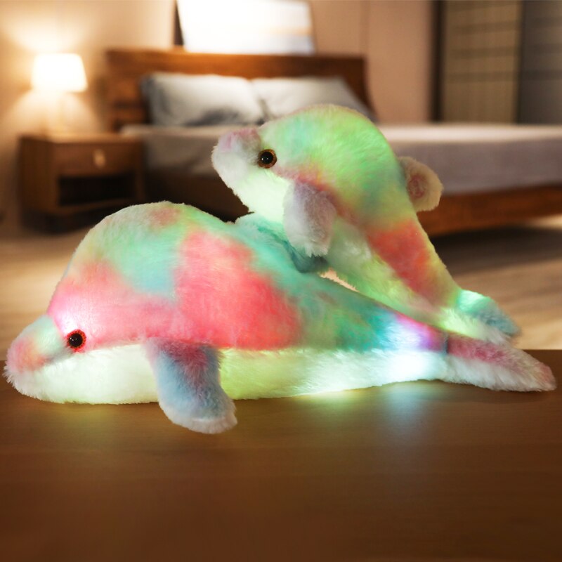 Poup-e-en-peluche-dauphin-scintillante-30-45cm-oreiller-lumineux-color-LED-jouets-en-peluche-cadeau