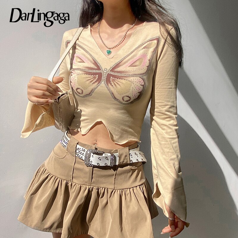 Darlingaga-t-shirt-asym-trique-avec-strass-imprim-papillon-pour-femme-haut-la-mode-mignon-et