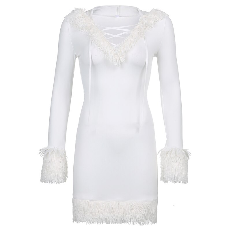 Darlingaga-robe-courte-moulante-en-fausse-fourrure-pour-femme-tenue-de-soir-e-capuche-blanche-Clubwear