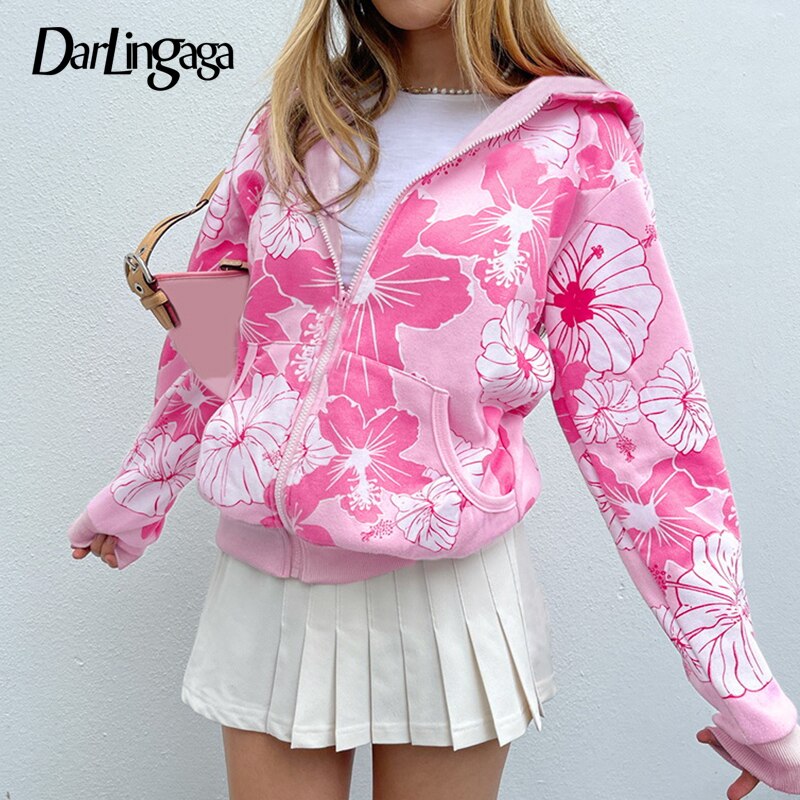 Darlingaga-sweat-shirt-capuche-rose-imprim-Floral-Y2K-pour-femme-sweat-shirt-esth-tique-d-automne