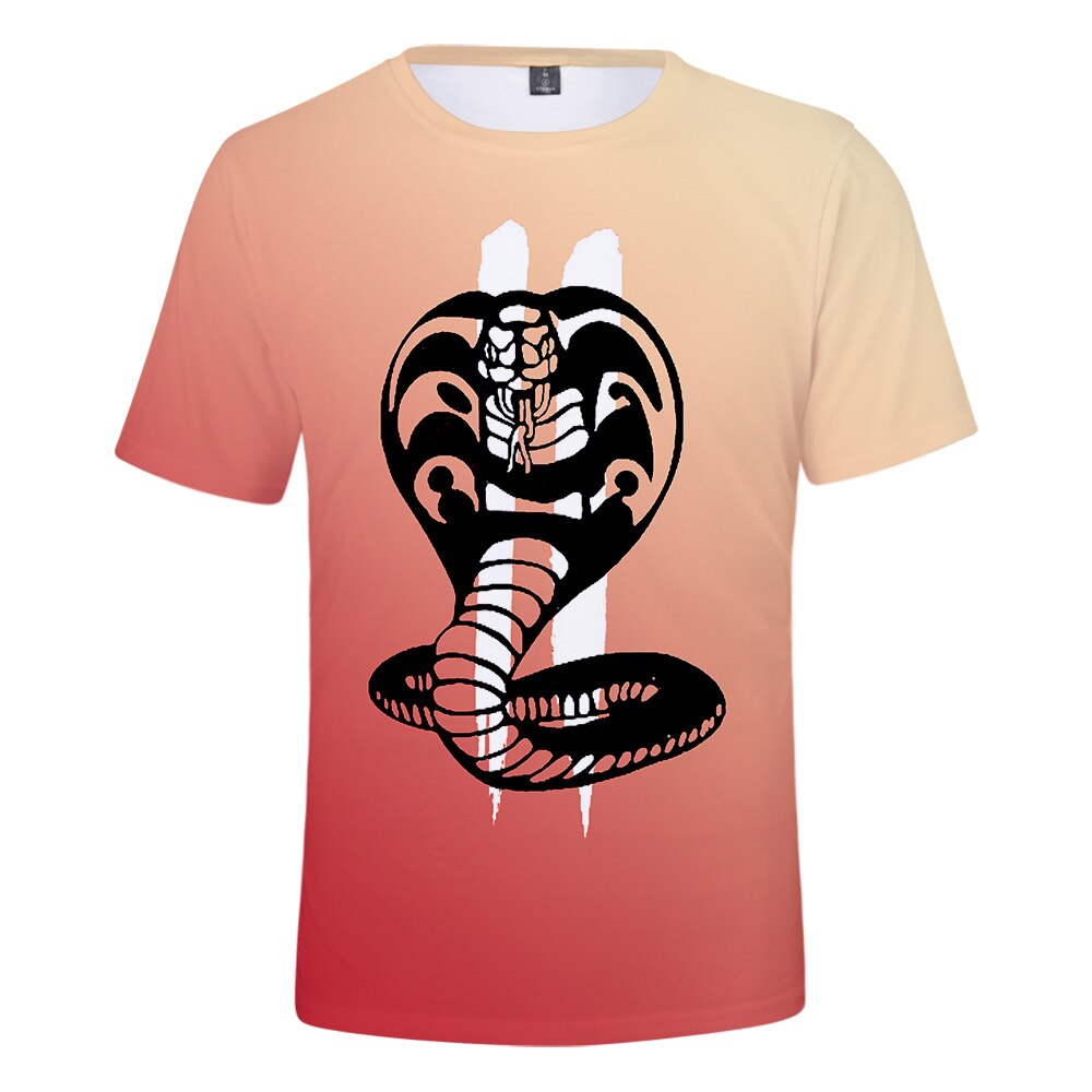 Cobra-Kai-T-Shirt-manches-courtes-et-col-rond-pour-hommes-et-femmes-Streetwear-de-la