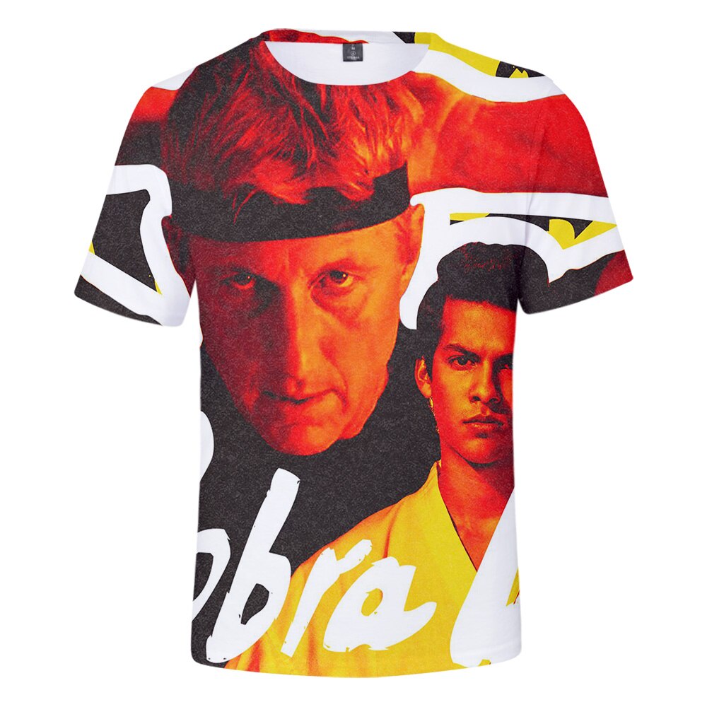 Cobra-Kai-T-Shirt-manches-courtes-et-col-rond-pour-hommes-et-femmes-Streetwear-de-la