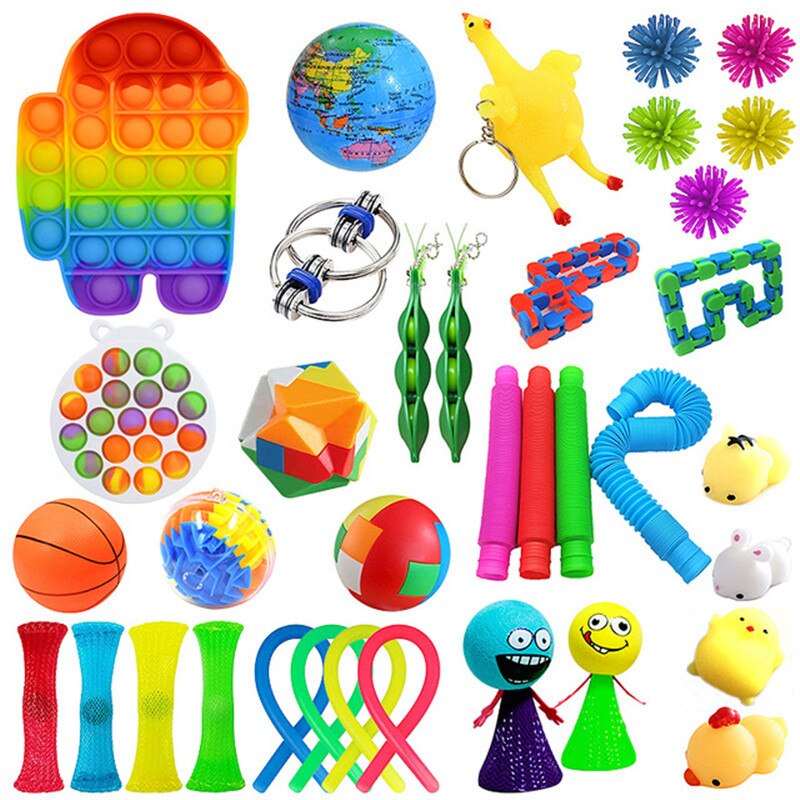 Pack-de-jouets-Fidget-bo-te-myst-re-bo-te-Surprise-Anti-Stress-ensemble-de-jouets