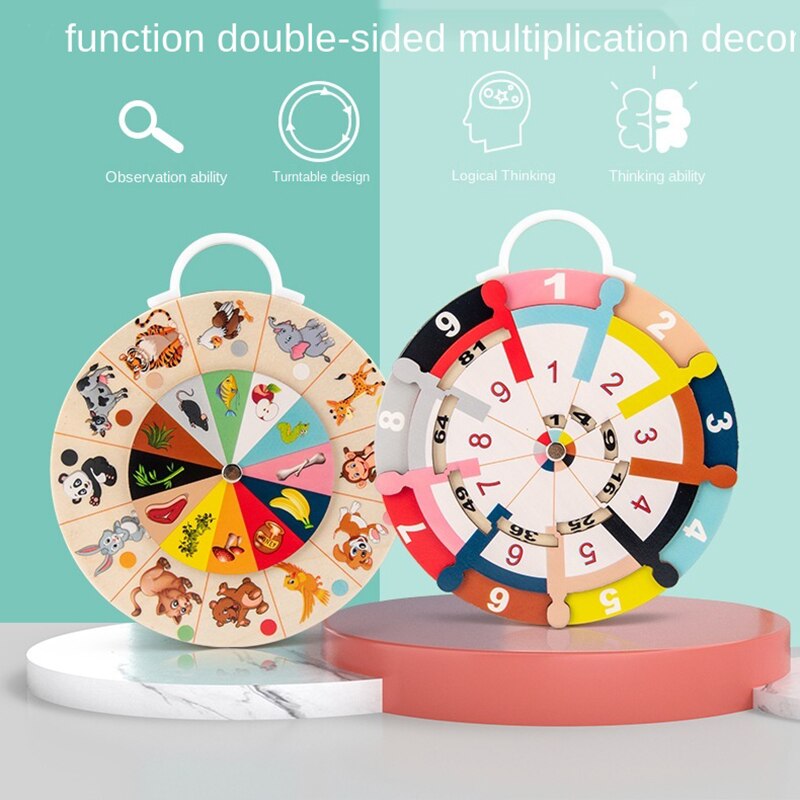 Jouets-de-maths-en-bois-plateau-tournant-de-Multiplication-des-deux-c-t-s-fournitures-scolaires