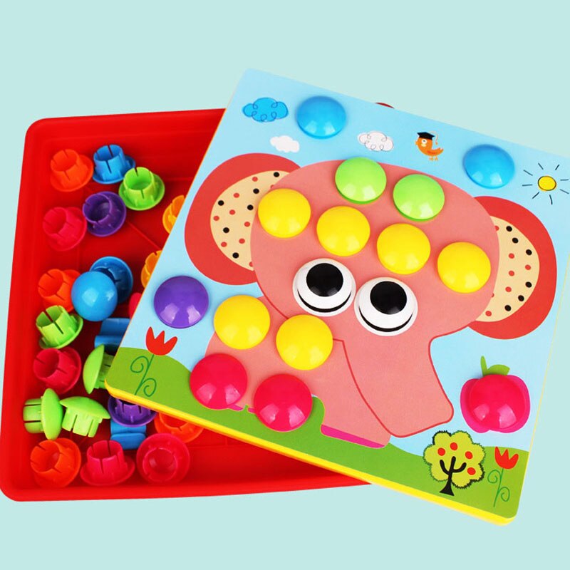 Puzzle-3D-en-forme-de-champignon-pour-enfants-nouveau-Style-forme-g-om-trique-boutons-jouets