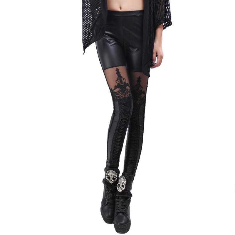 Leggings-en-Faux-cuir-pour-femme-pantalon-moulant-Sexy-en-dentelle-extensible-Punk-la-mode-automne