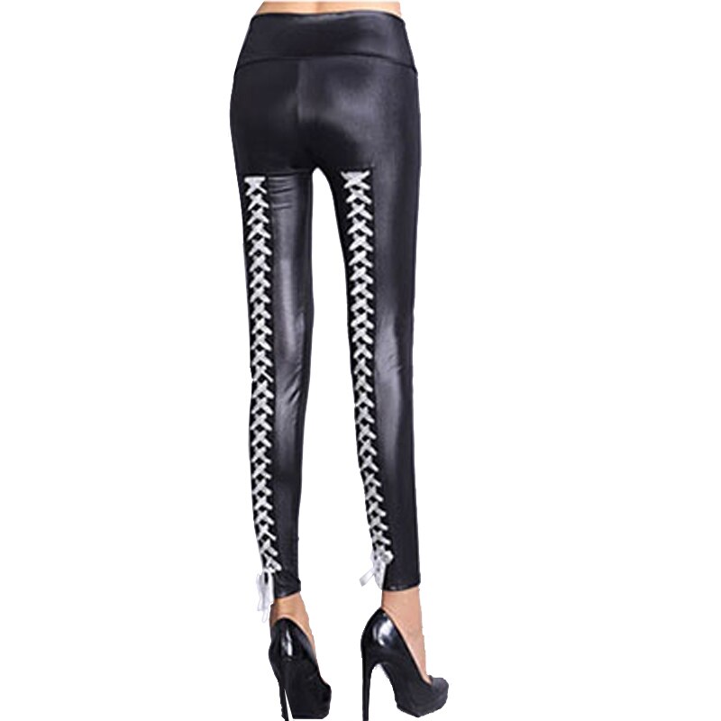 Legging-de-motard-Sexy-en-Faux-cuir-pour-femme-lastique-et-extensible-taille-haute-collection-automne