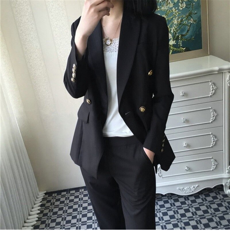 Costume-professionnel-pour-femmes-haute-qualit-pantalon-grande-taille-Slim-noir-pour-dames-nouvelle-collection-automne