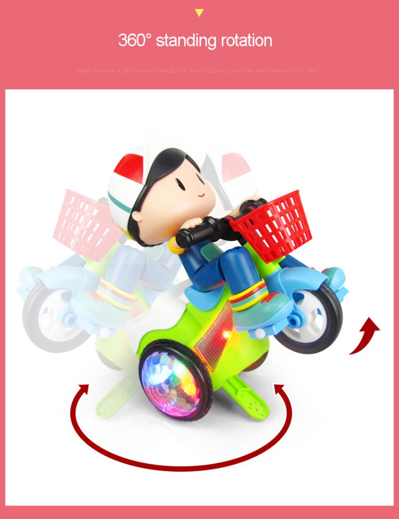 Figurine-jouet-pour-b-b-mod-le-poup-e-360-cascade-Tricycle-rotatif-clairage-musical-jouets