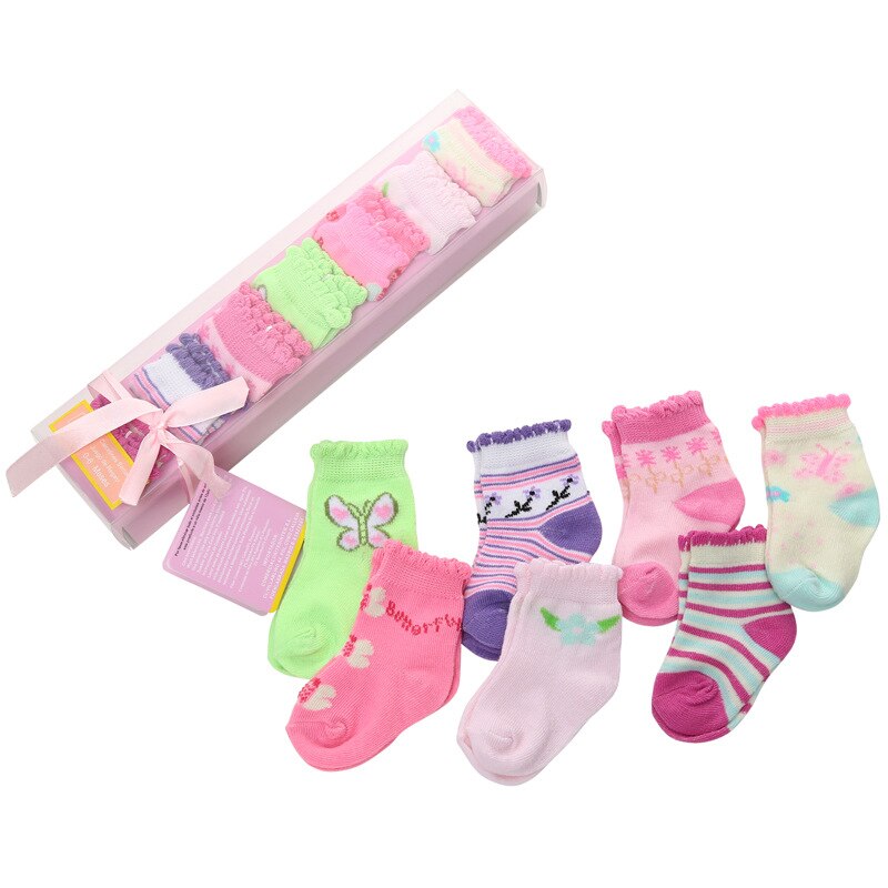 Chaussettes-respirantes-et-absorbantes-en-sueur-pour-enfants-pour-7-jours-par-semaine-en-coton-lettres