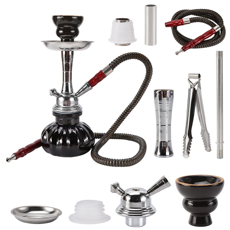 Chicha-arabe-Portable-nouveau-bol-complet-de-narguil-plateau-de-charbon-de-bois-ensemble-de-tuyau