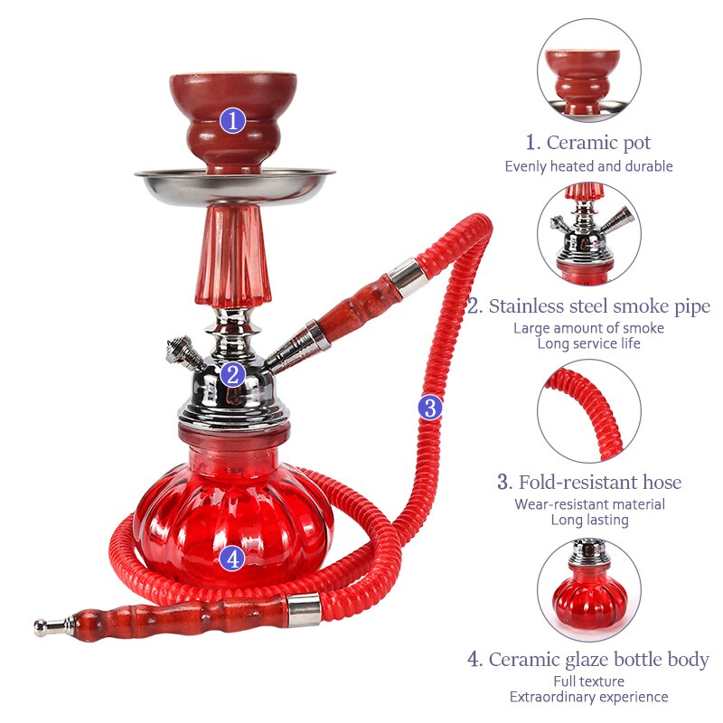 Chicha-arabe-Portable-nouveau-bol-complet-de-narguil-plateau-de-charbon-de-bois-ensemble-de-tuyau