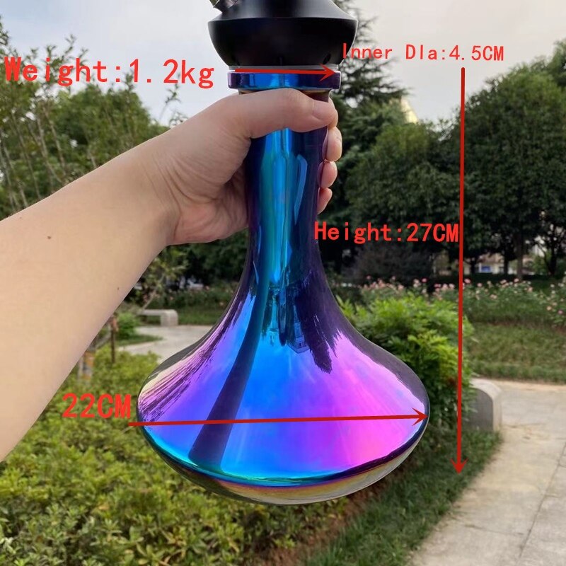 Narguil-en-verre-arabe-mod-le-color-ensemble-de-Chicha-de-haute-qualit-Base-brillante