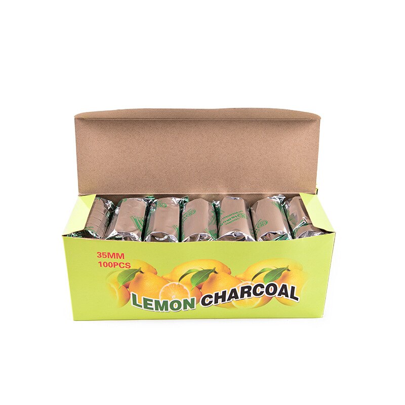 Lot-de-100-pi-ces-de-charbon-citron-33mm-pour-Shisha-Hookah-Sheesha-rapide-facile-br