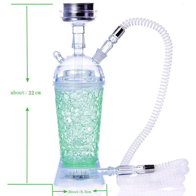 Ensemble-de-Chicha-en-acrylique-Portable-pour-voiture-9-5x32-5Cm-cristal-avec-lumi-re-Led