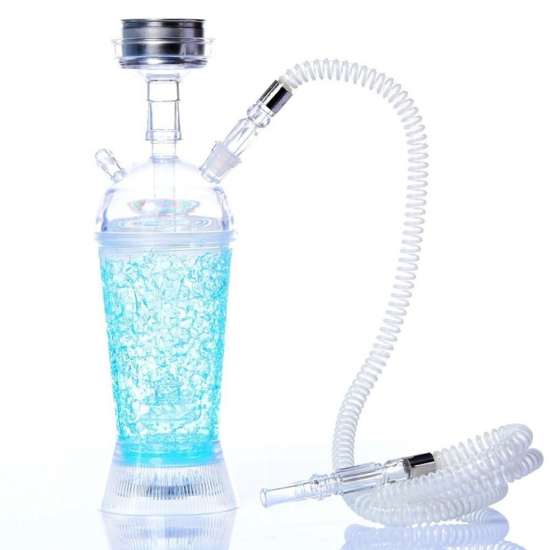 Ensemble-de-Chicha-en-acrylique-Portable-pour-voiture-9-5x32-5Cm-cristal-avec-lumi-re-Led