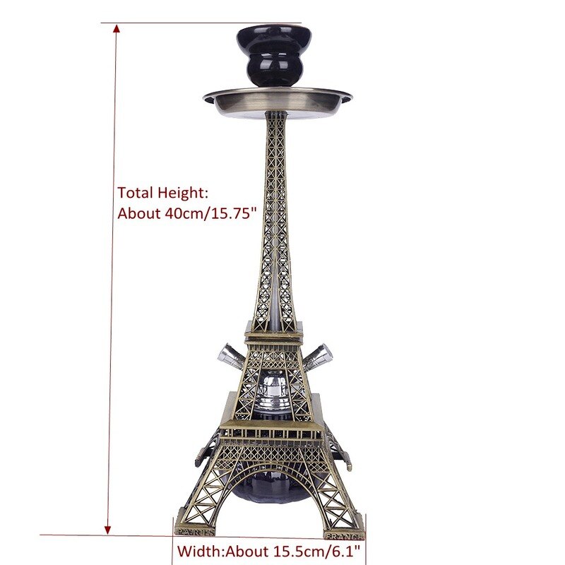 Ensemble-de-narguil-en-m-tal-en-forme-de-tour-Eiffel-avec-tuyau-en-verre-bol