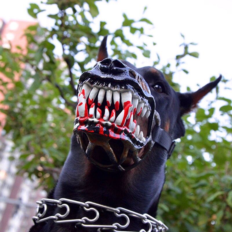 Museli-re-de-s-curit-pour-chien-d-guisement-d-halloween-masque-de-chien-Zombie-tanche