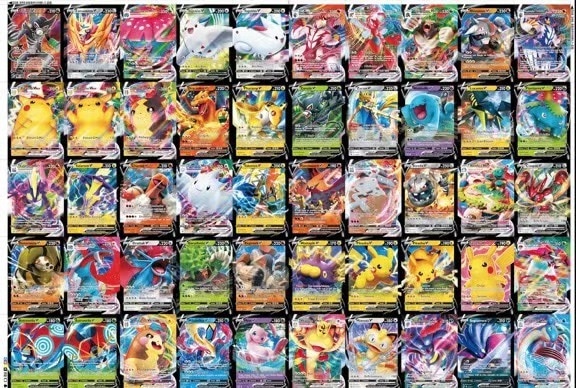 Pokemon-Collection-de-100-pi-ces-de-pok-mon-fran-ais-Pikachu-Dracaufeu-lokhclass-Salarsen-Vmax