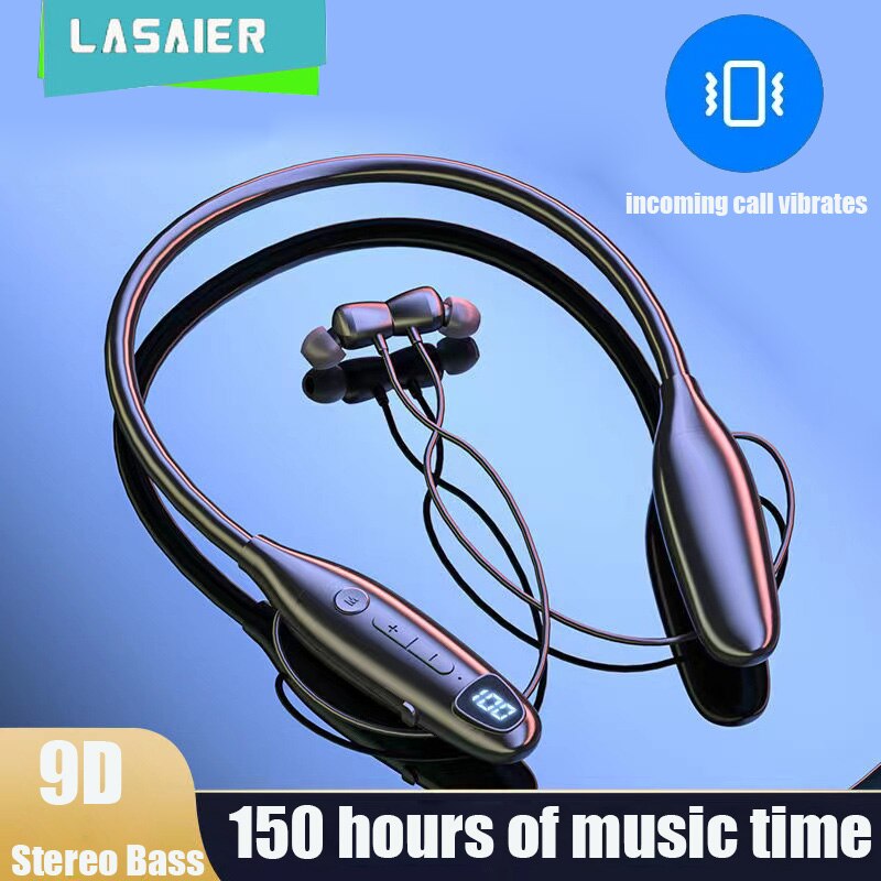 Bluetooth-Earphones-150H-Playback-Wireless-Earbuds-Magnetic-Neckband-Earphone-Waterproof-Sport-Headset-incoming-call-vibrates