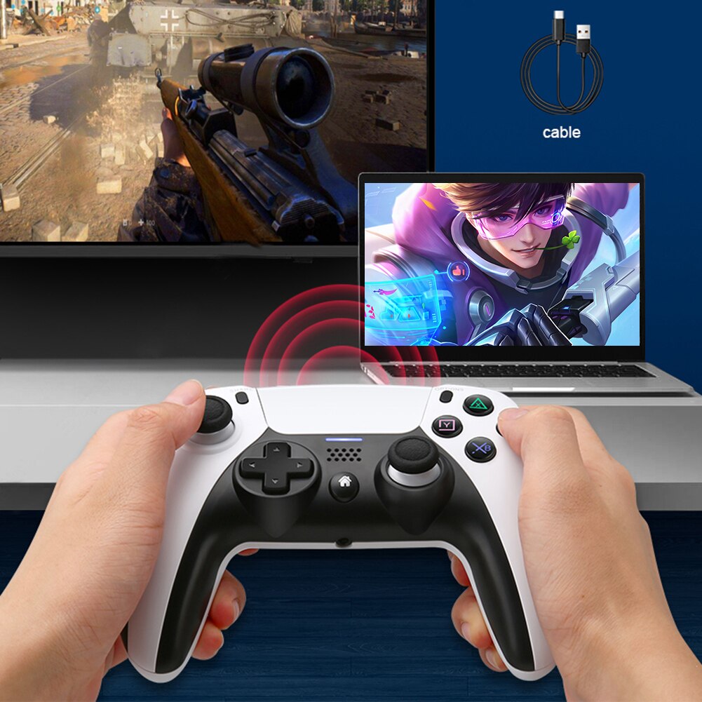 Manette-de-jeu-sans-fil-Bluetooth-pour-PS4-et-PS-contr-leur-Joystick-Compatible