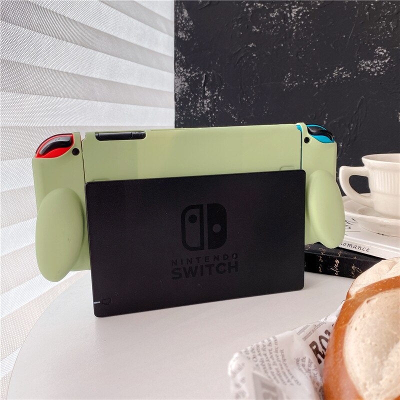 Coque-de-protection-en-Silicone-souple-pour-manette-Nintendo-Switch-couleur-bonbon-avec-poign-e-Logo