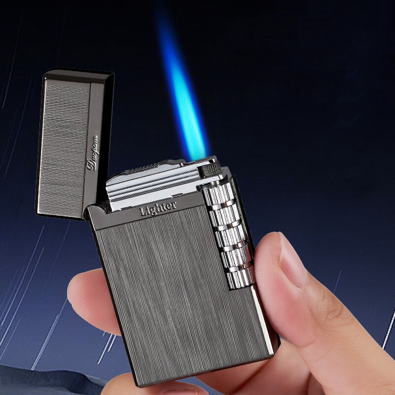 Briquet-gaz-pour-hommes-nouveau-2022-briquet-bord-carr-en-m-tal-allume-cigare-en-silex