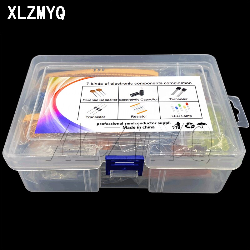 Kits-de-composants-lectroniques-assortiment-de-r-sistances-film-m-tallique-diodes-led-condensateur-lectrolytique-ensemble