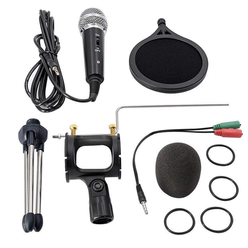 Mini-Microphone-condensateur-portatif-Professionnel-pour-chant-karaok-Table-ordinateur-portable-t-l-phone-PC-Audio