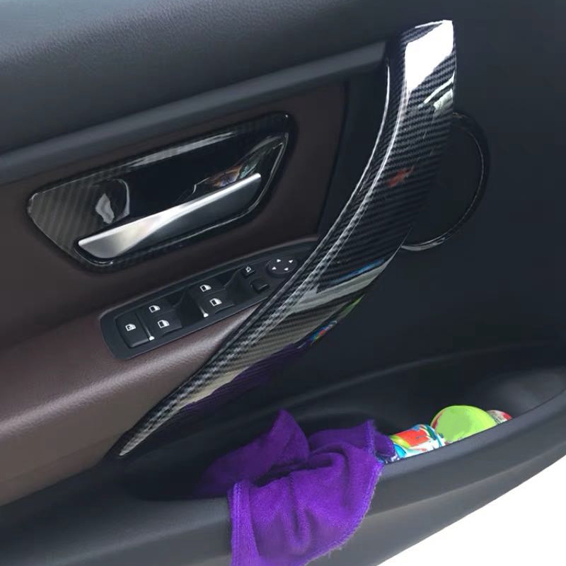 Garniture-de-couverture-de-poign-e-de-porte-int-rieure-aspect-carbone-pour-BMW-s-rie