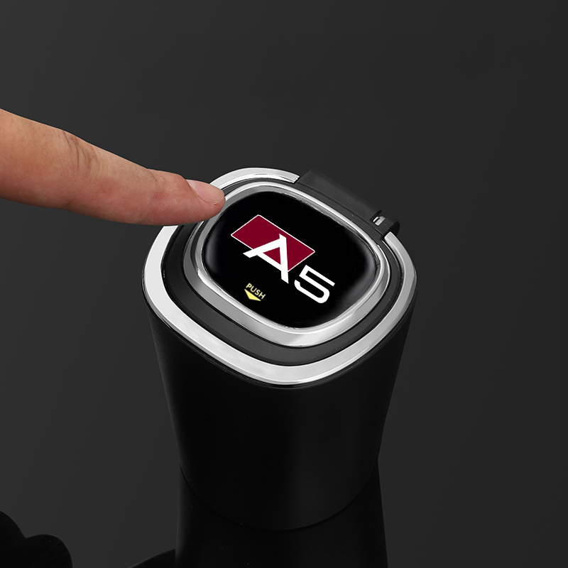 Cendrier-de-voiture-haut-de-gamme-en-alliage-l-ger-Portable-avec-logo-pour-Audi-A3