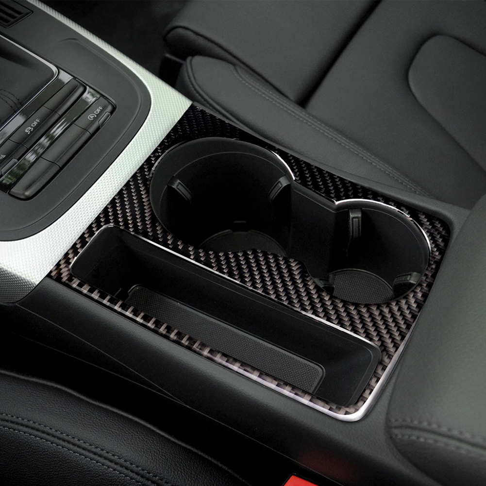 Porte-gobelet-en-Fiber-de-carbone-pour-Audi-A5-A4-B8-2009-2015-cadre-d-coratif