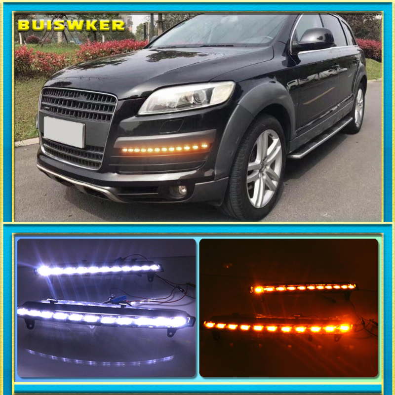 Feux-de-jour-LED-DRL-anti-brouillard-avec-clignotant-jaune-pour-Audi-Q7-2006-2007-2008