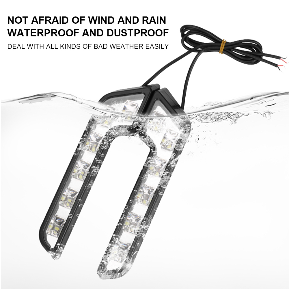 Feux-antibrouillard-universels-LED-pour-voiture-2-pi-ces-6LED-12V-en-forme-de-L-660lm