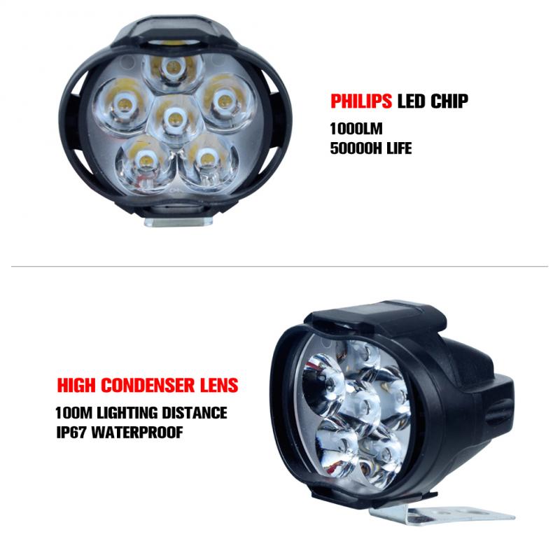 Phare-led-moto-Anti-brouillard-Tr-s-Blanc-et-Brillant-de-Moto-Spot-de-Motos-Feux