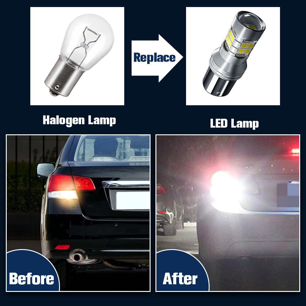 Feux-de-recul-LED-Blub-Canbus-P21W-BA15S-pour-Renault-Laguna-Twingo-1-2-3-Kangoo