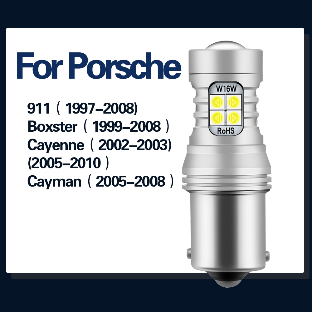 Feux-de-recul-Blub-LED-Canbus-P21W-BA15S-1156-pour-Porsche-911-Boxster-Cayenne-Cayman-2005