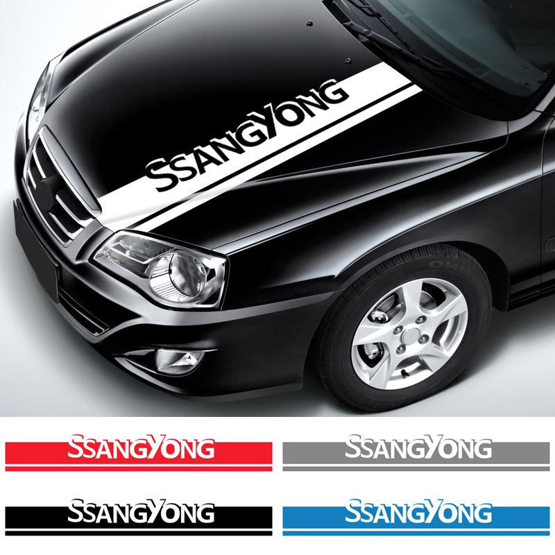 Autocollant-de-capot-de-voiture-d-cor-rayures-pour-SsangYong-Actyon-Kyron-Korando-Rexton-Tivoli-accessoires