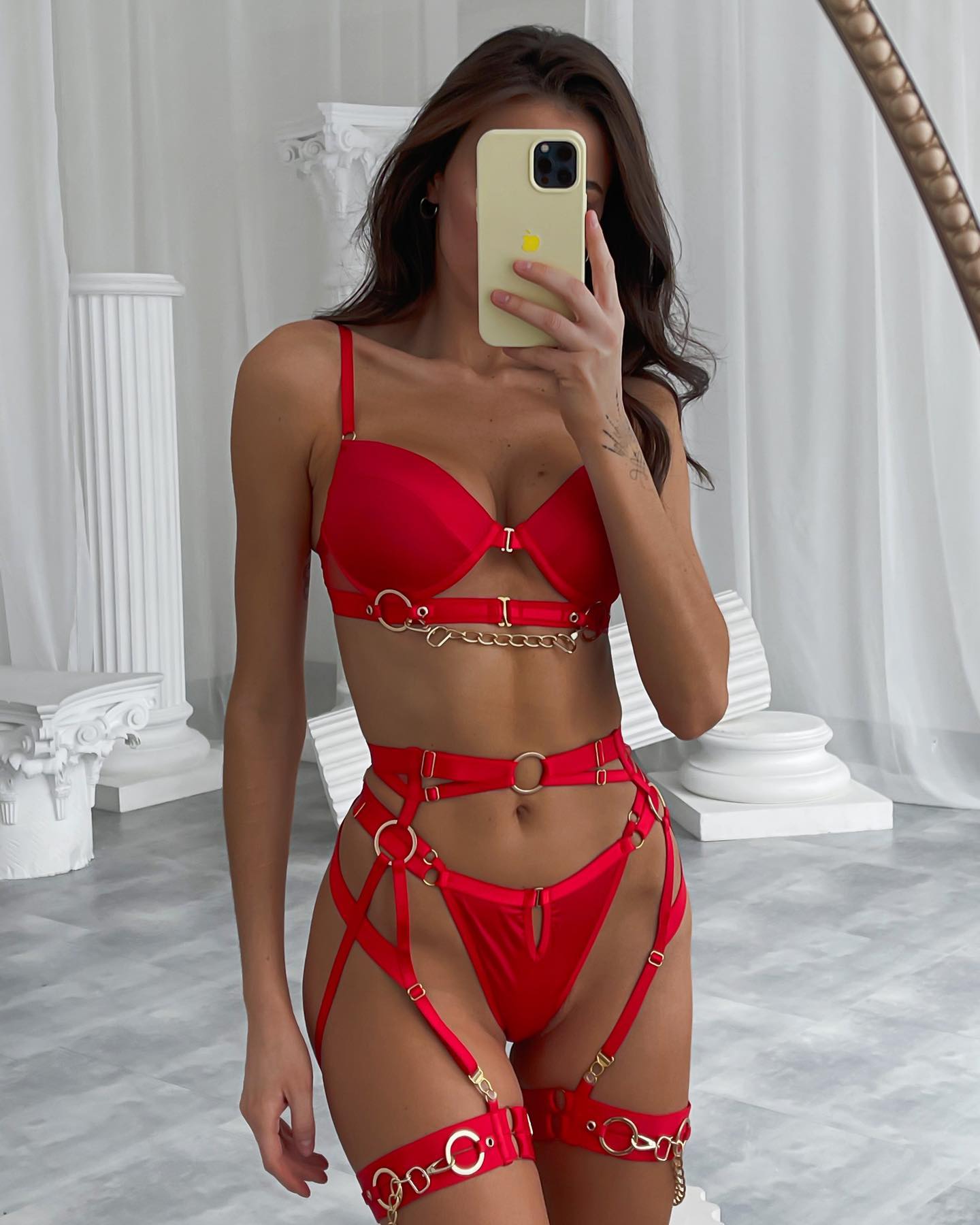 Ellolace-ensemble-rotique-de-luxe-5-pi-ces-sous-v-tements-fantaisie-Sexy-d-licat-avec