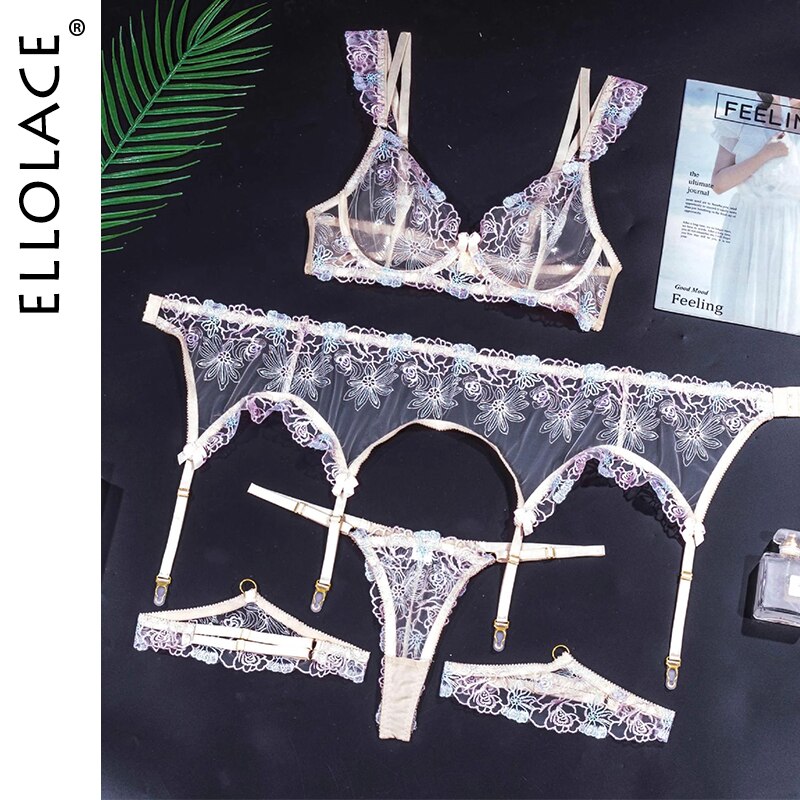 Ellolace-soutien-gorge-Transparent-en-dentelle-Lingerie-de-luxe-broderie-florale-sexy-intime-sous-v-tements