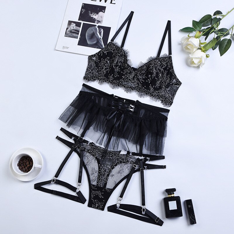 Ellolace-ensemble-soutien-gorge-et-culotte-en-dentelle-5-pi-ces-Lingerie-Sexy-de-luxe-sous