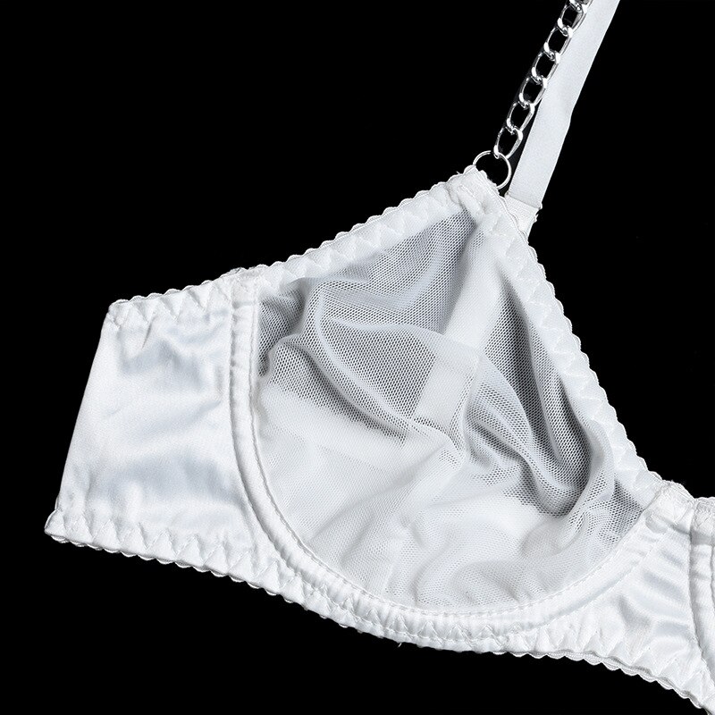 Ellolace-sous-v-tement-blanc-Transparent-avec-cha-ne-Lingerie-Sexy-Push-Upp-soutien-gorge-Transparent