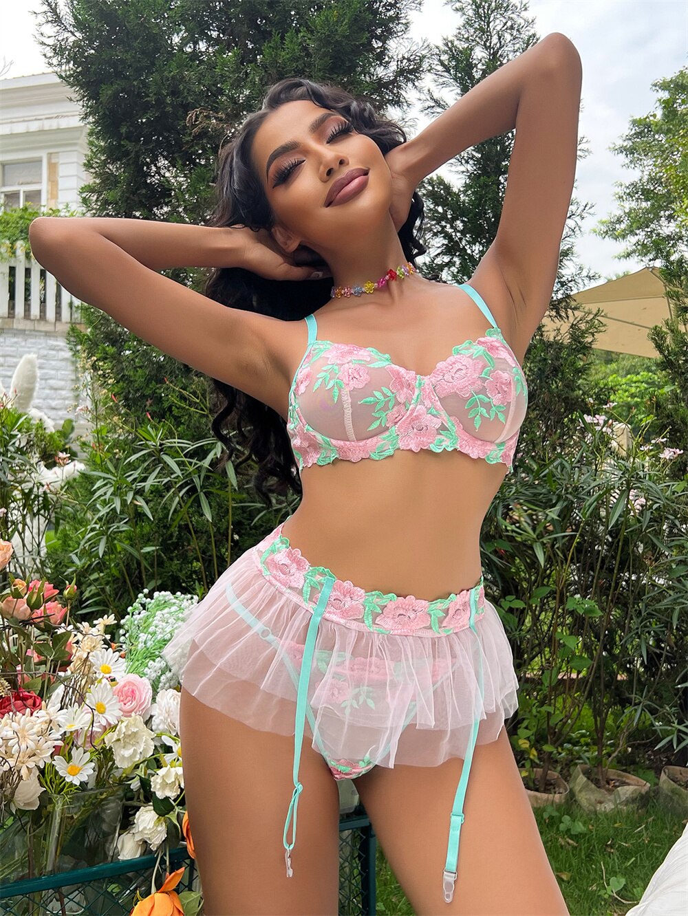 Ellolace-lingerie-de-luxe-en-dentelle-volants-sous-v-tements-f-eriques-broderie-florale-Sexy-fantaisie