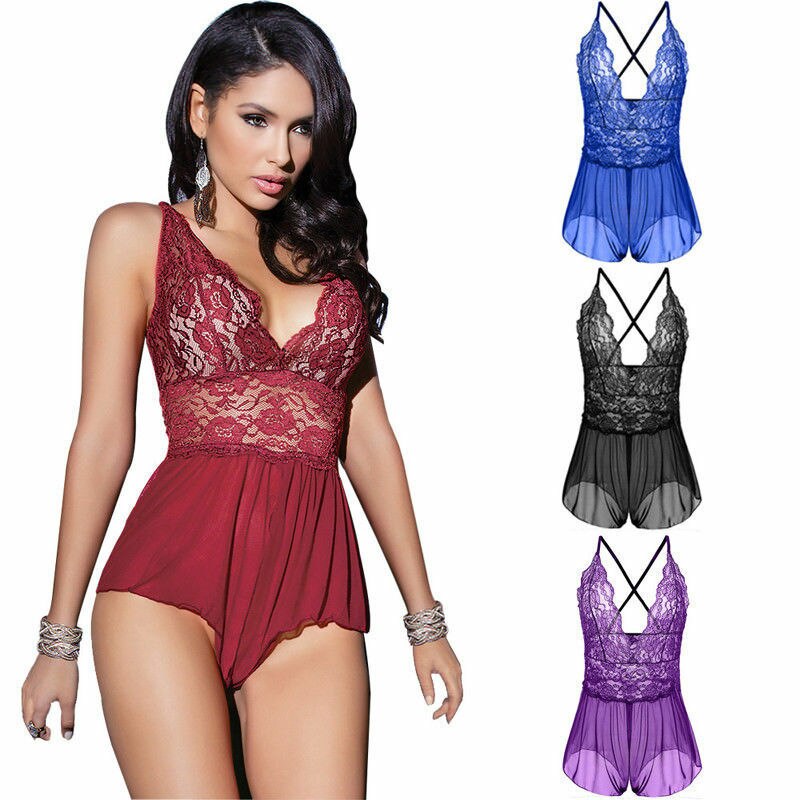 Combinaison-de-nuit-en-dentelle-pour-femmes-d-collet-plongeant-en-v-dos-nu-transparente-Lingerie